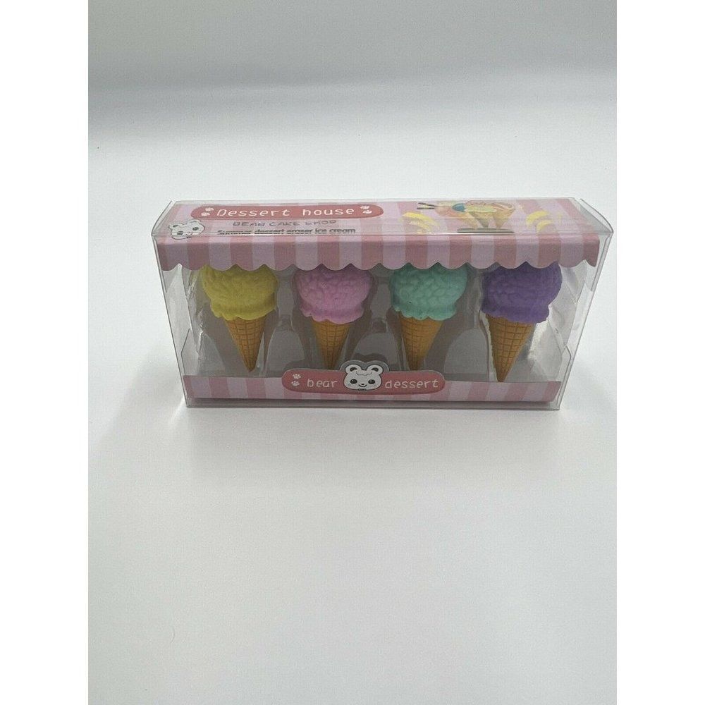 Brand New Ice Cream Erasers Food Erasers Ice Cream Pencil Erasers for Kids‎